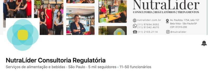 Página da NutraLíder no LinkedIn